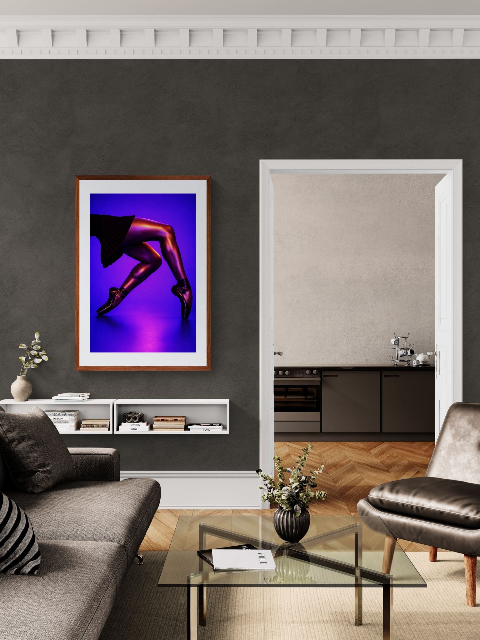 Midnight Rehearsal Editorial-Lit Matte Paper Poster - Modernist Style