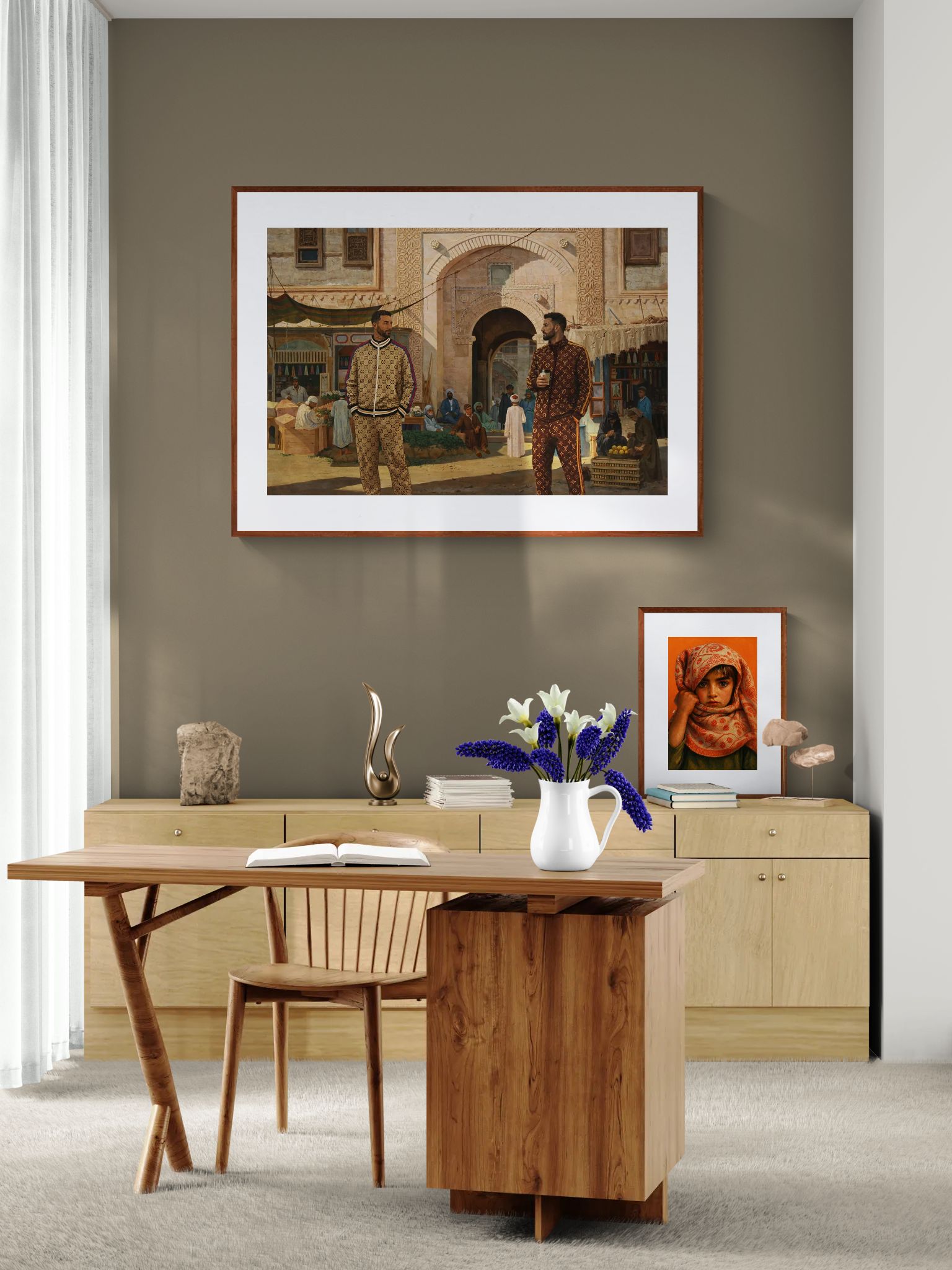 Modern Men, Ancient Ground Matte Paper Poster - Islamic Art