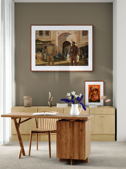 Modern Men, Ancient Ground Matte Paper Poster - Islamic Art