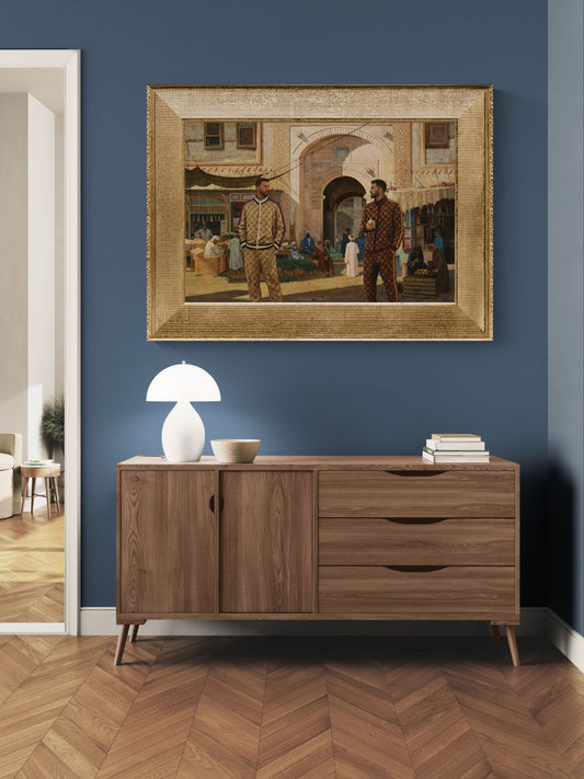Modern Men, Ancient Ground Matte Paper Poster - Islamic Art