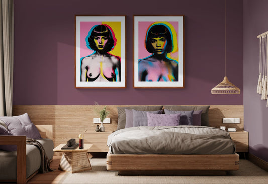 Symmetry and Afterimage Color-Separation Matte Paper Poster - Pop Art