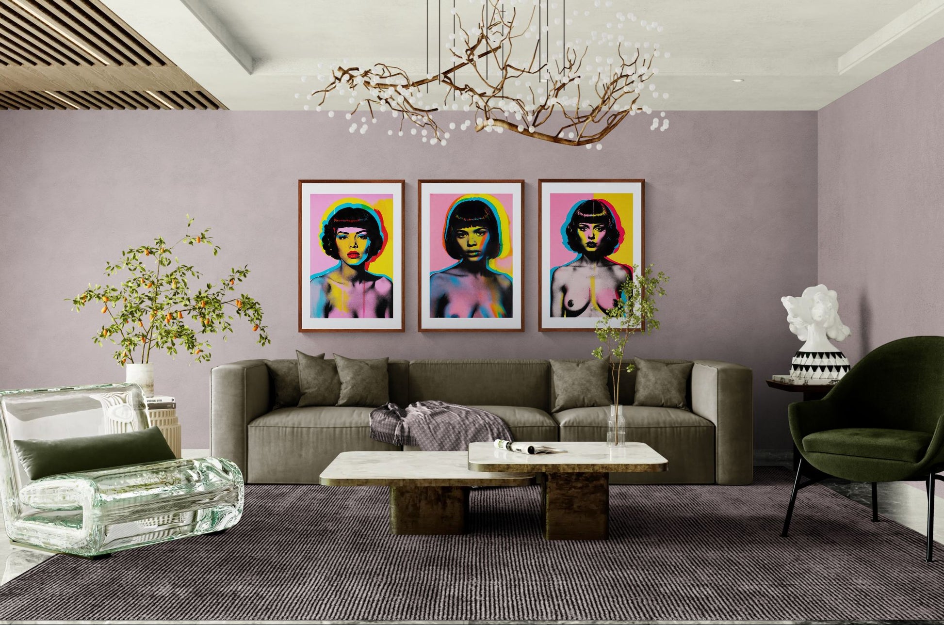 Presence with Afterglow Screenprint-Style Matte Paper Poster - Pop Art