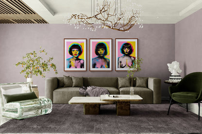 Presence with Afterglow Screenprint-Style Matte Paper Poster - Pop Art