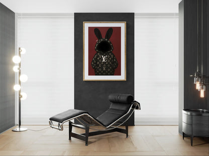 Monogram Shadow Luxury-Parody Matte Poster in Pop Art