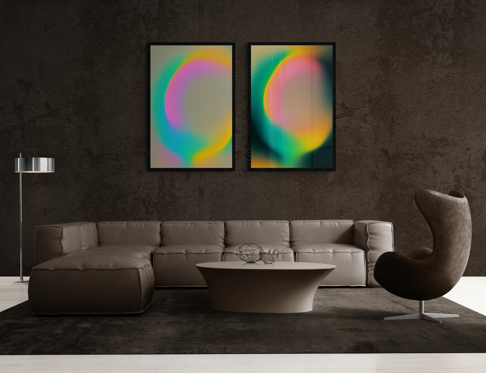 Prism Flow Spectrum-Themed Matte Poster - Minimalism