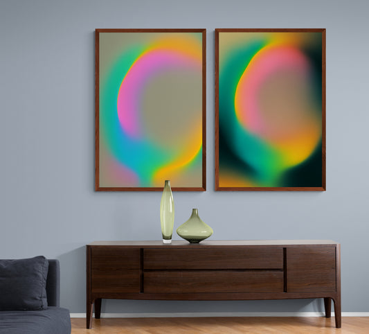 Prism Flow Spectrum-Themed Matte Poster - Minimalism