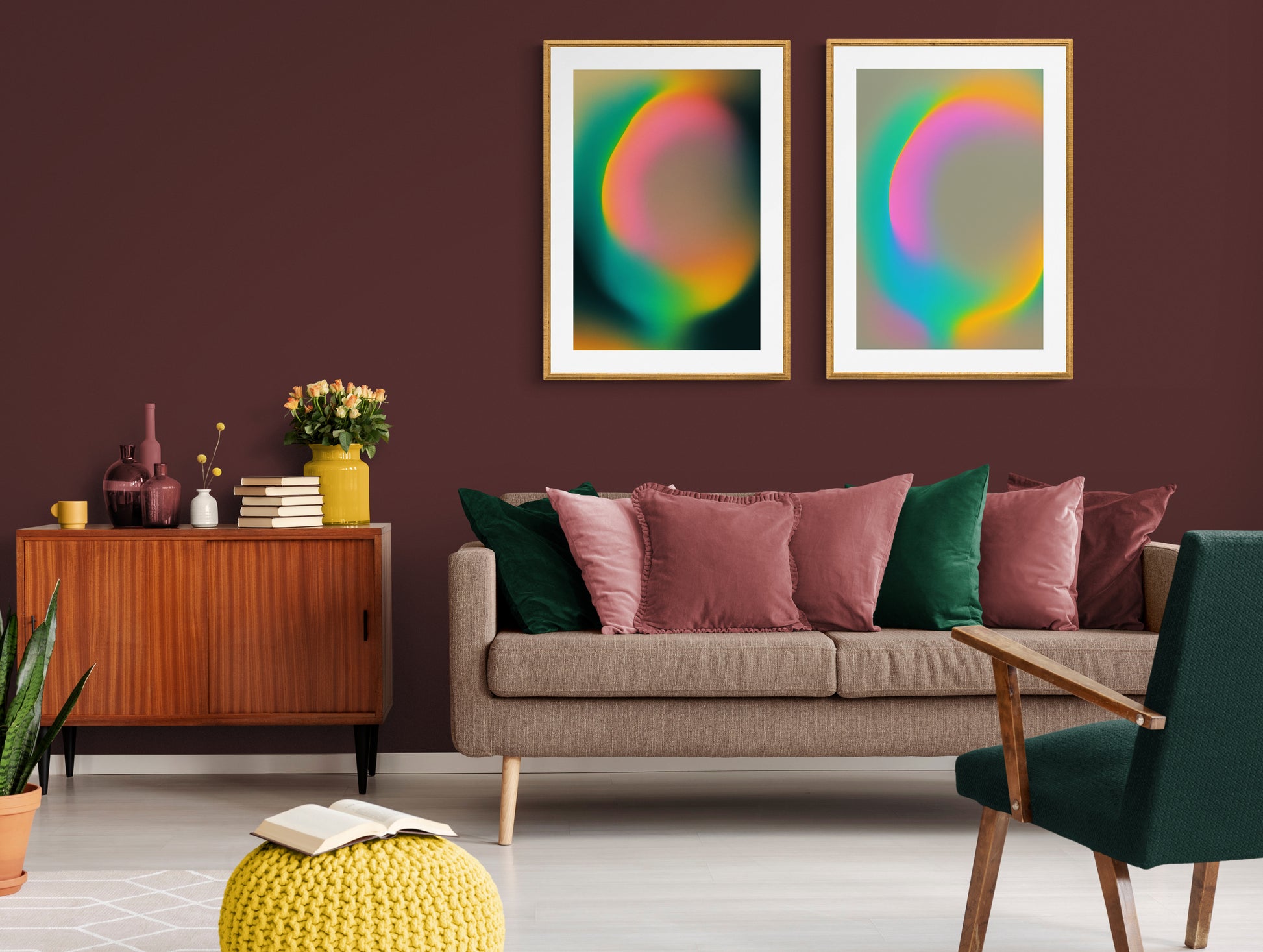 Prism Flow Spectrum-Themed Matte Poster - Minimalism