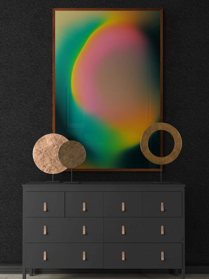 Nebula Glow Color-Field Matte Paper Poster in Rothko Style