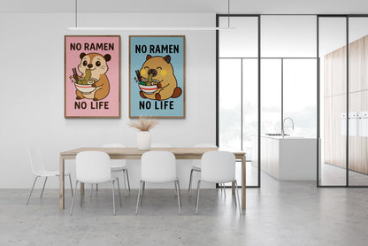 No Ramen No Life Manga-Inspired Matte Paper Poster - Kawaii