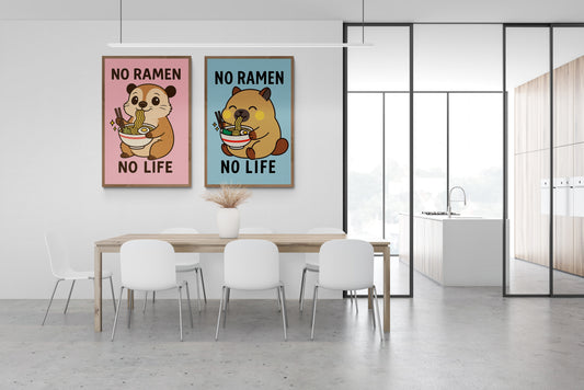 No Ramen No Life Manga-Inspired Matte Paper Poster - Kawaii