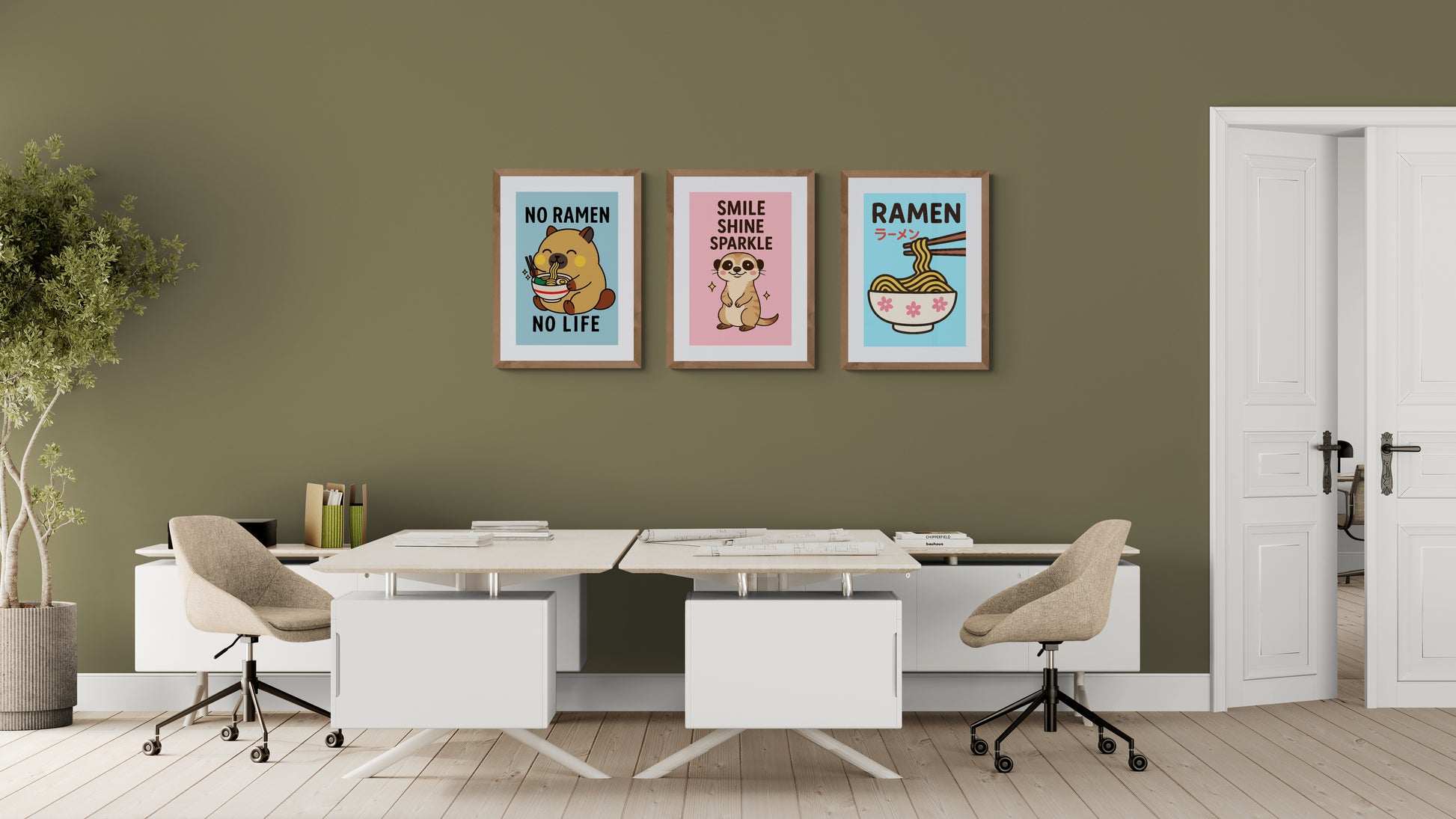 No Ramen No Life Manga-Inspired Matte Paper Poster - Kawaii