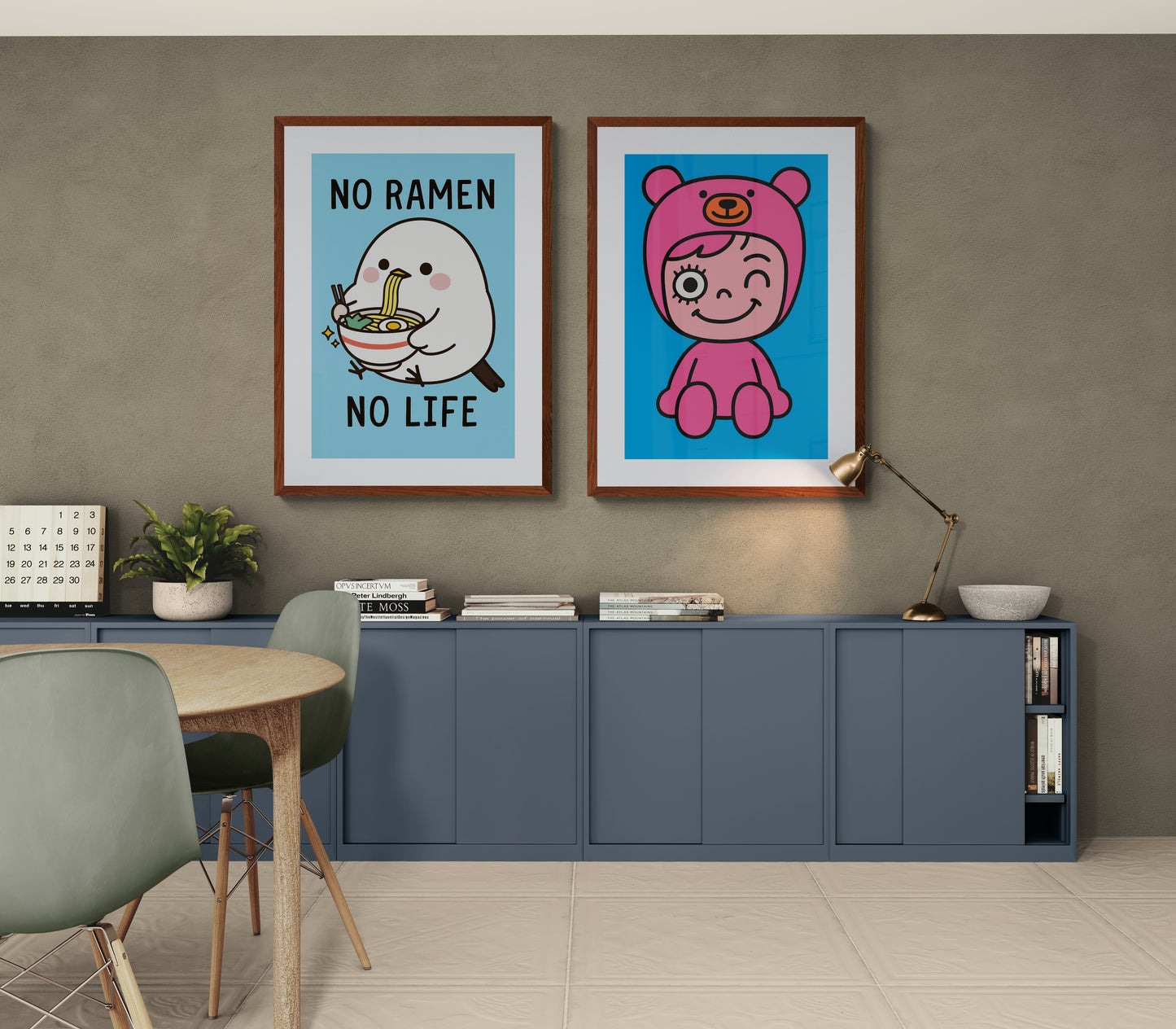 No Ramen No Life Slurp Squad Kawaii Matte Poster