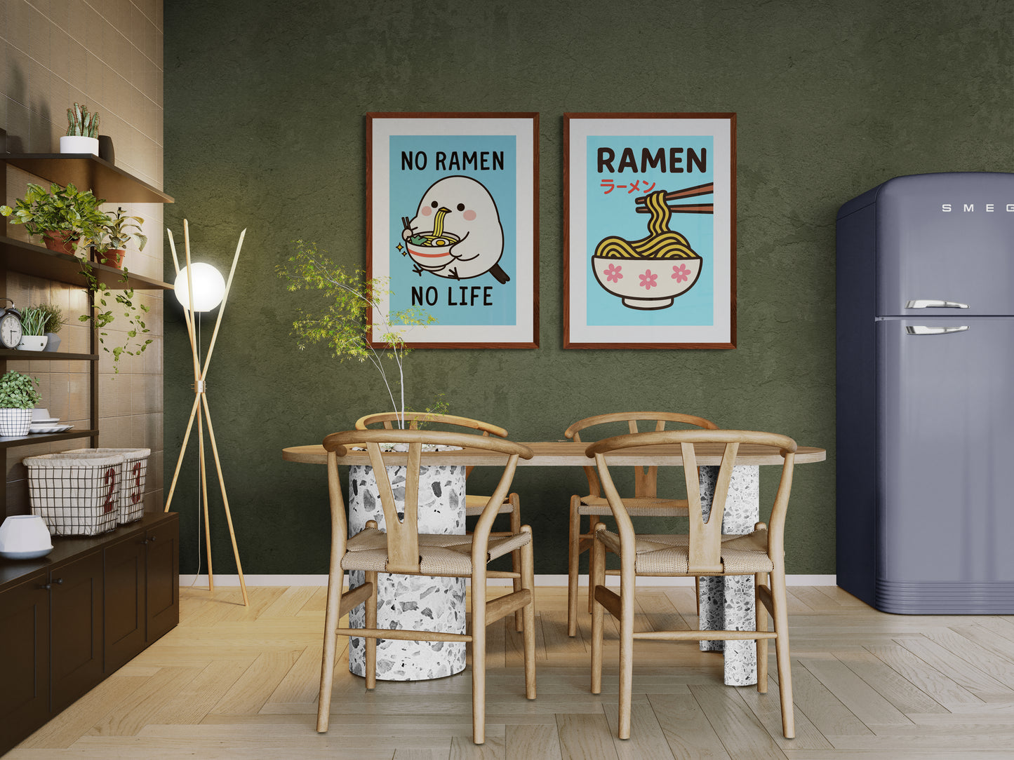 No Ramen No Life Slurp Squad Kawaii Matte Poster