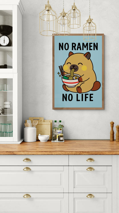 No Ramen No Life Manga-Inspired Matte Paper Poster - Kawaii