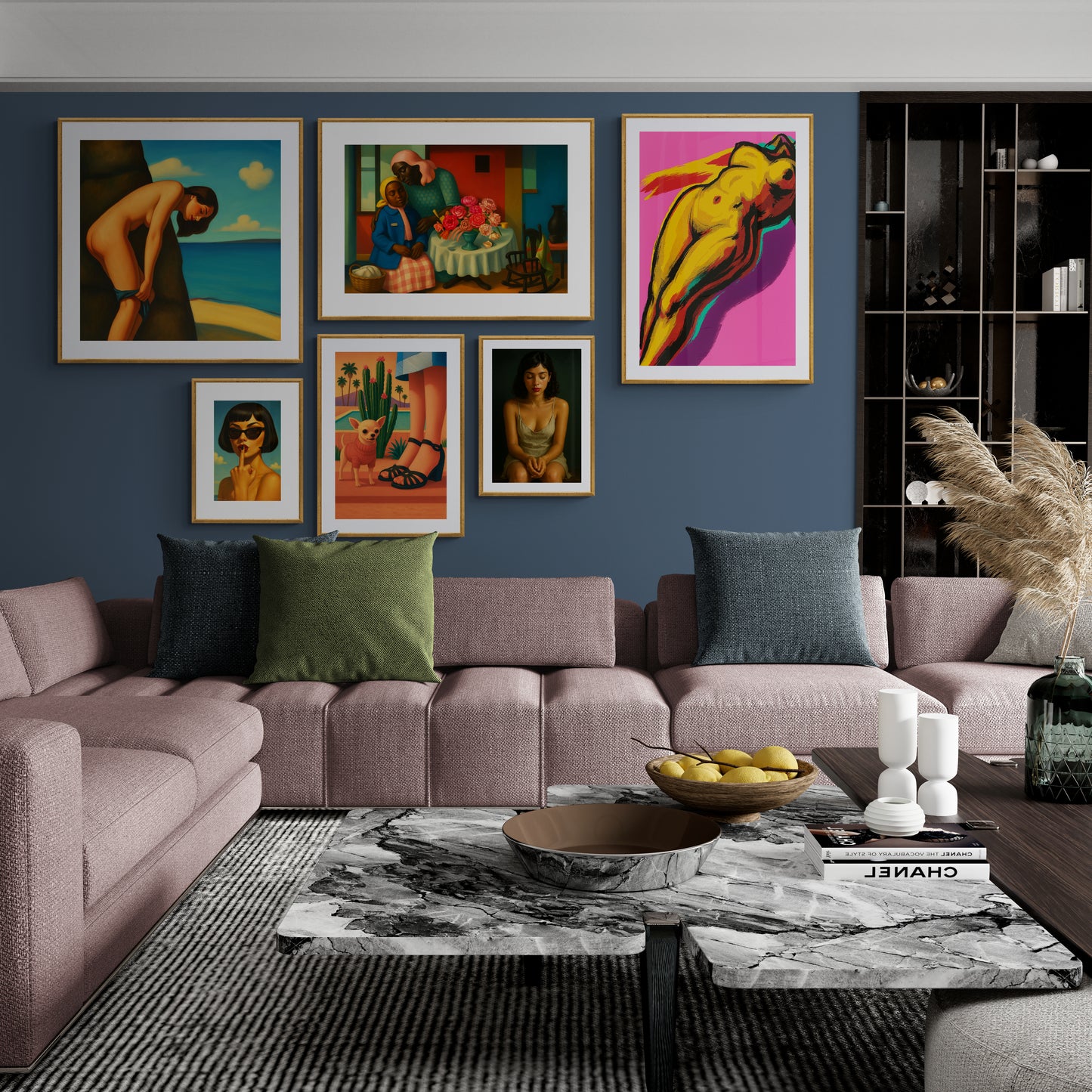 Nude by the Sea Modern-Realist Matte Paper Poster