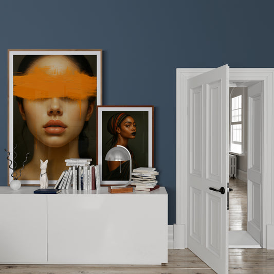 Matte Poster: Surreal Photorealism in Orange Obscurity