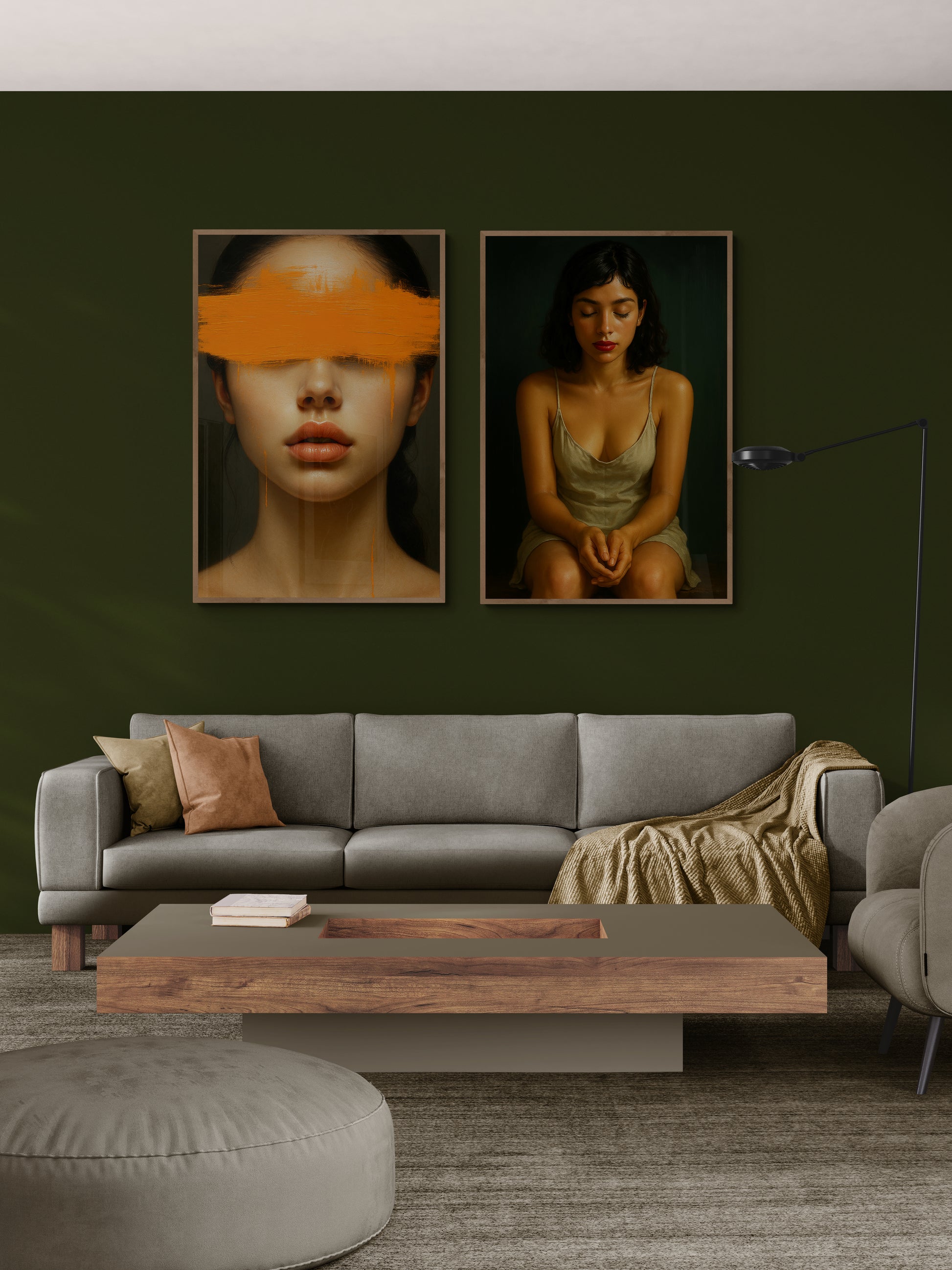 Matte Poster: Surreal Photorealism in Orange Obscurity