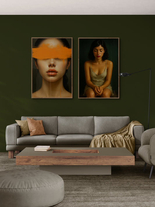 Matte Poster: Surreal Photorealism in Orange Obscurity