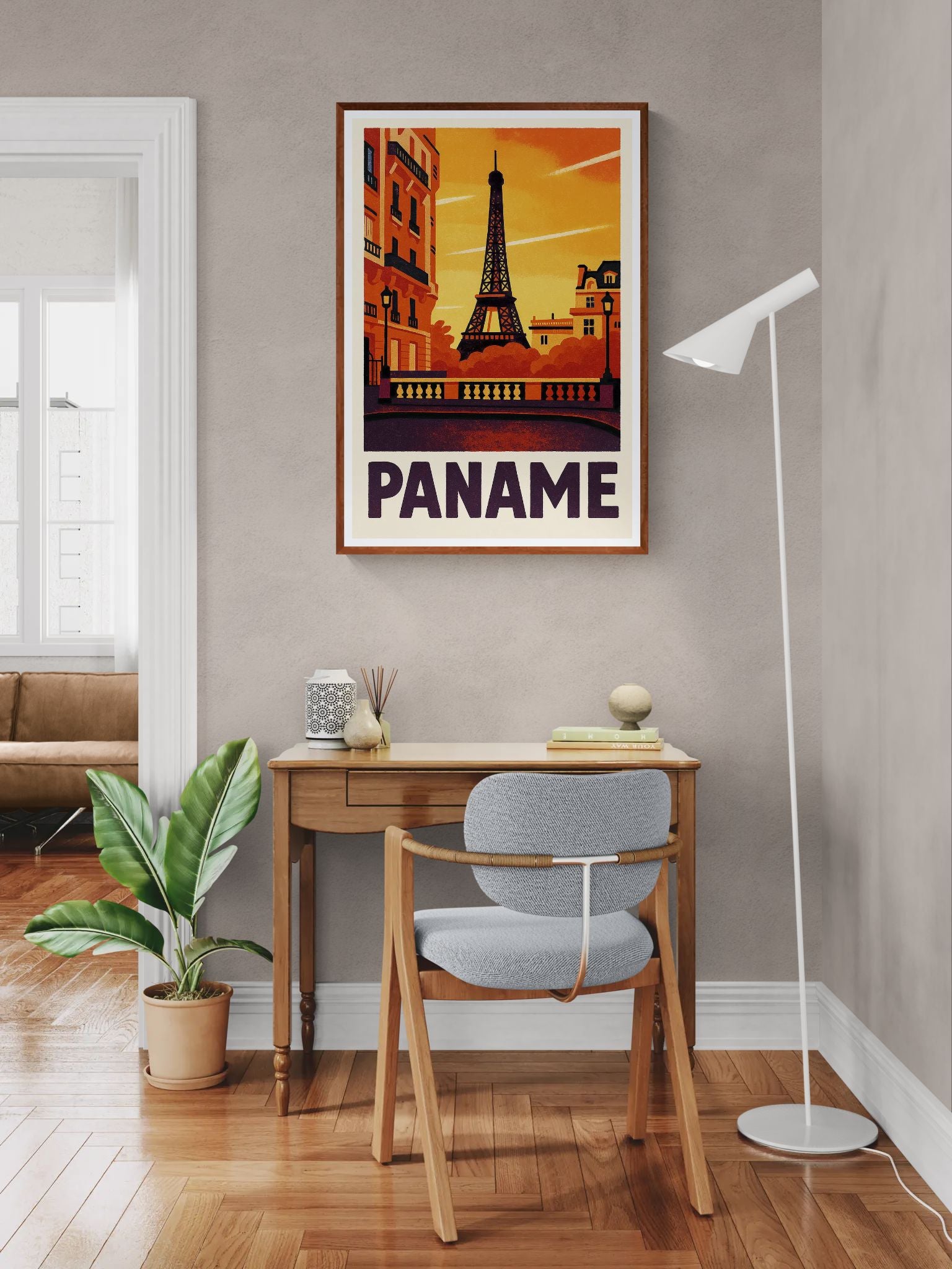 Paname Paris Vintage Matte Paper Poster with Art Deco Flair