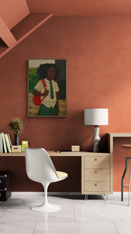Path to Knowledge Afrocentric Quilt-Inspired Matte Paper Poster