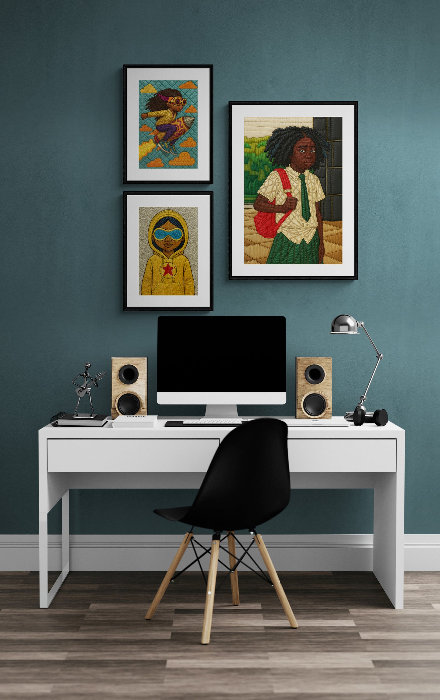 Path to Knowledge Afrocentric Quilt-Inspired Matte Paper Poster
