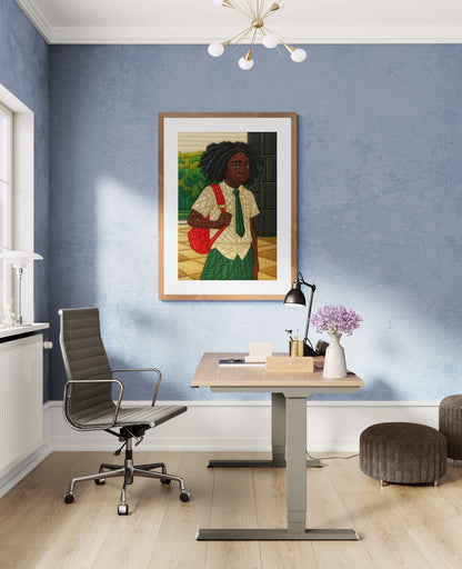 Path to Knowledge Afrocentric Quilt-Inspired Matte Paper Poster