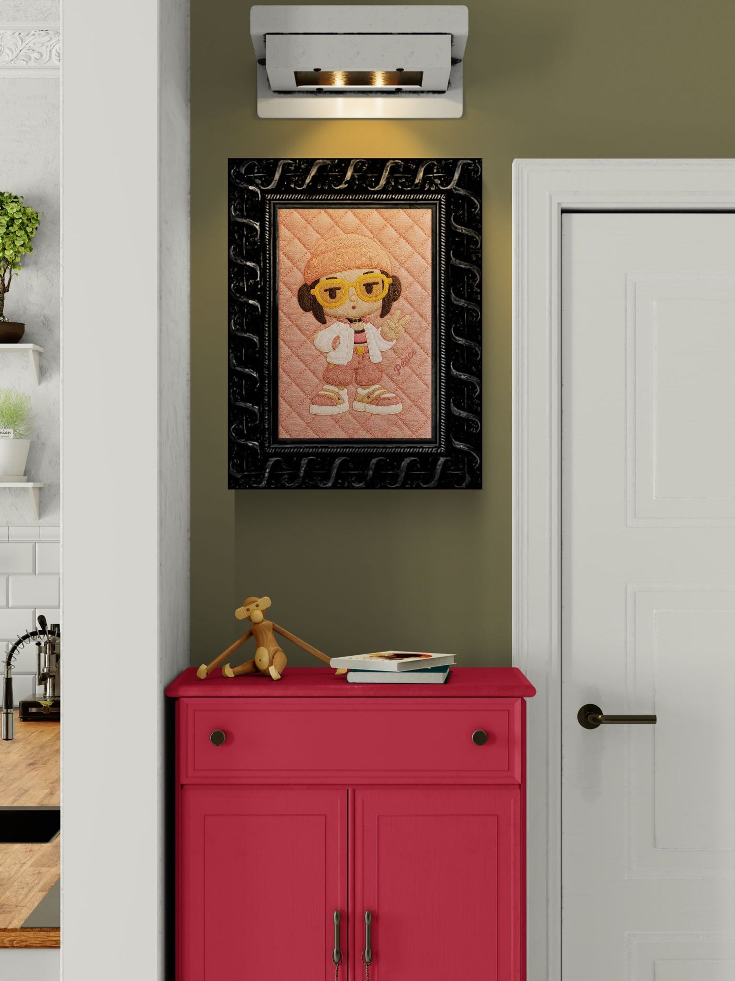 Peace Vibes Embroidered Poster on Matte Paper - Kawaii Streetwear