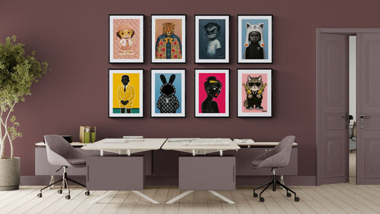 Faceless Luxury Logo-Inspired Matte Paper Poster - Pop Art Style