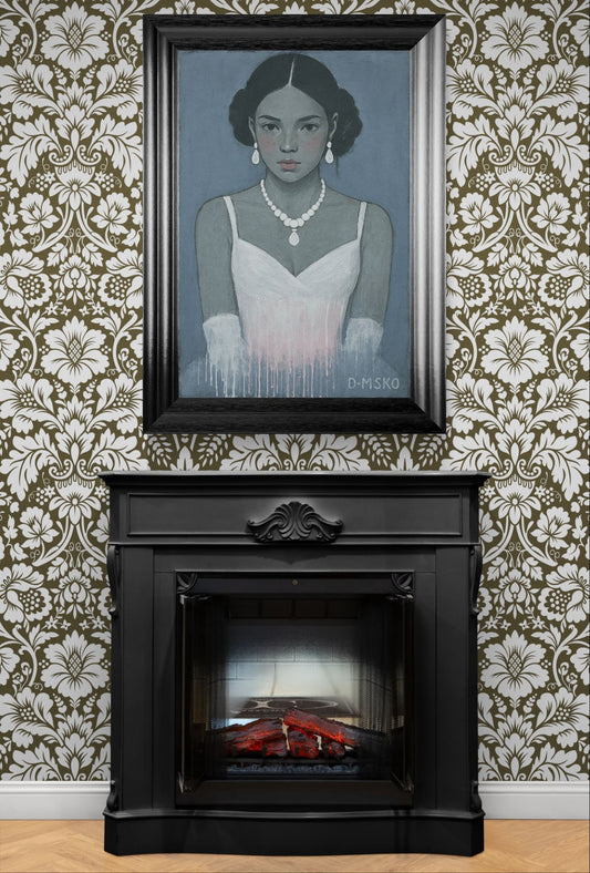 Pearl Silence Muted-Palette Matte Paper Poster