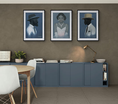 Pearl Silence Muted-Palette Matte Paper Poster