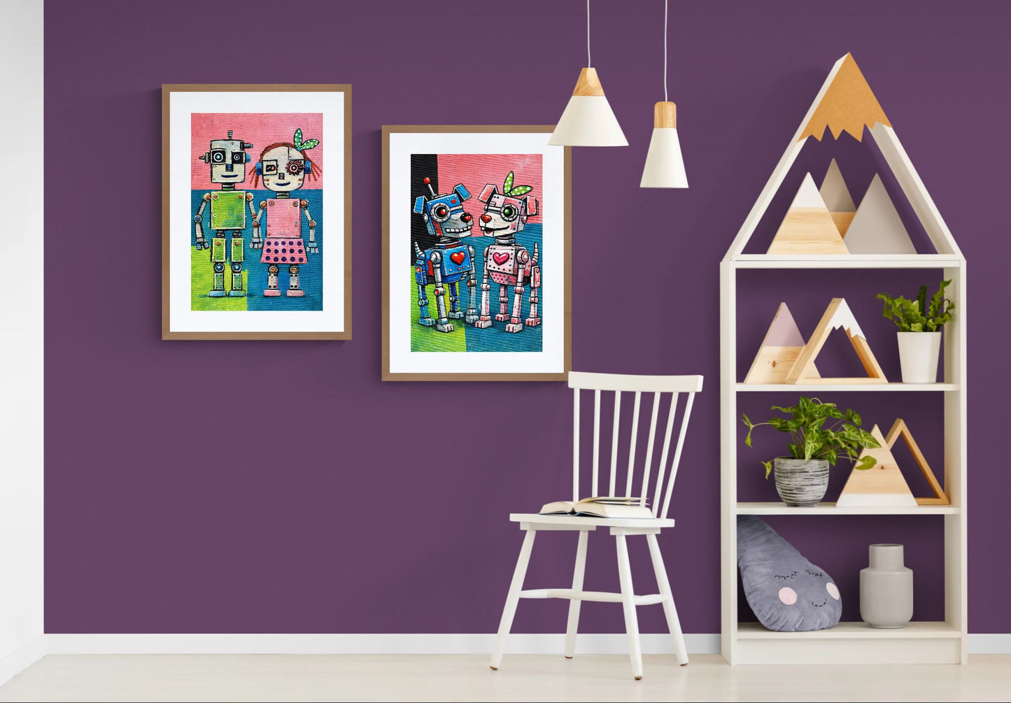 Perfectly Imperfect Pair Retro-Futurist Matte Paper Poster - Pop Art