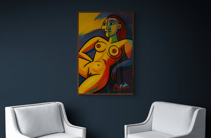 Picasso-Inspired Cubist Nude Poster on Matte Paper - Modern Style
