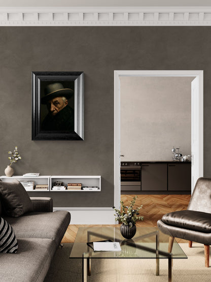 Picasso in Shadow Baroque-Inspired Matte Paper Poster - Rembrandt Styl