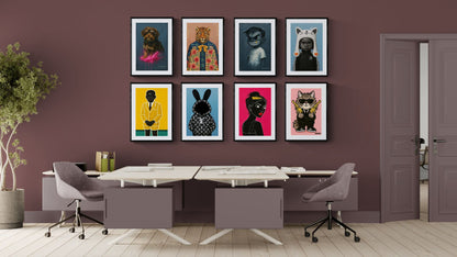 Rosy Cloud Pup Matte Paper Poster - Pop-Art Aesthetic