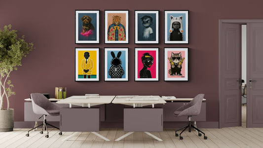 Rosy Cloud Pup Matte Paper Poster - Pop-Art Aesthetic