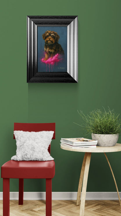 Rosy Cloud Pup Matte Paper Poster - Pop-Art Aesthetic