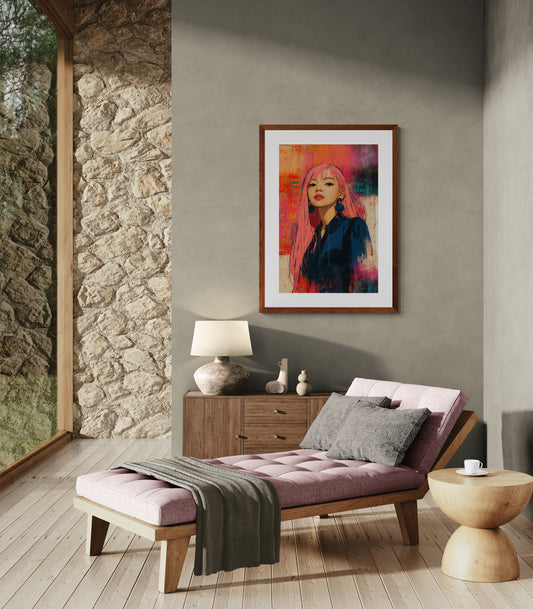 Pink Power Pop-Art Matte Poster
