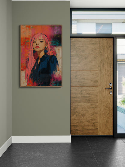 Pink Power Pop-Art Matte Poster