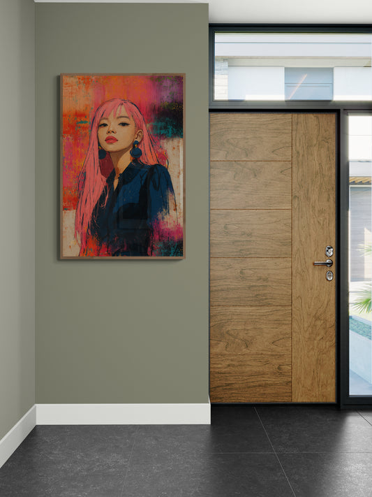 Pink Power Pop-Art Matte Poster