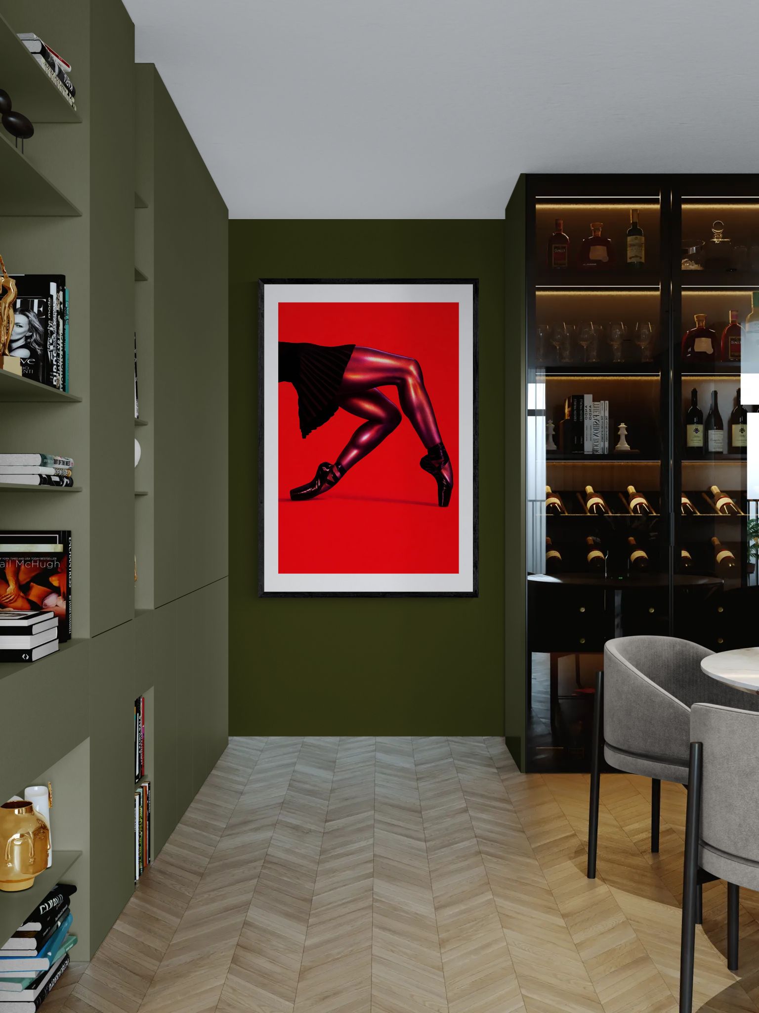 Pointe After Dark High-Contrast Matte Paper Poster - Pop Style