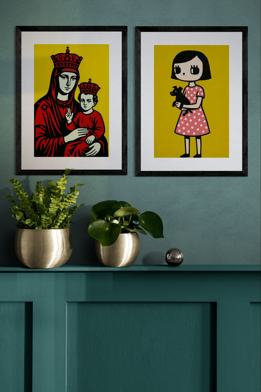 Polka Dot Innocence The Quiet Girl Matte-Paper Poster - Kawaii