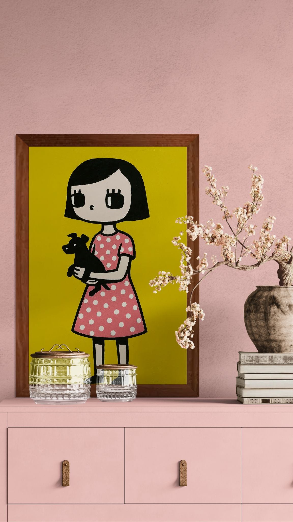 Polka Dot Innocence The Quiet Girl Matte-Paper Poster - Kawaii