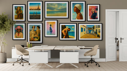 The Violinist Surreal-Figurative Matte Paper Poster - Modernist Style