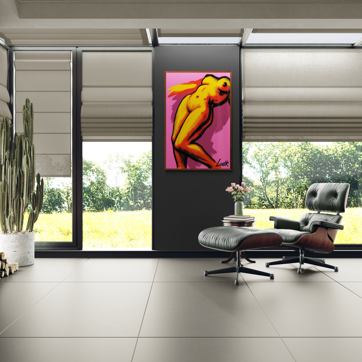 Pop Art Goddess Halftone-Dot Matte Paper Poster - Lichtenstein Style