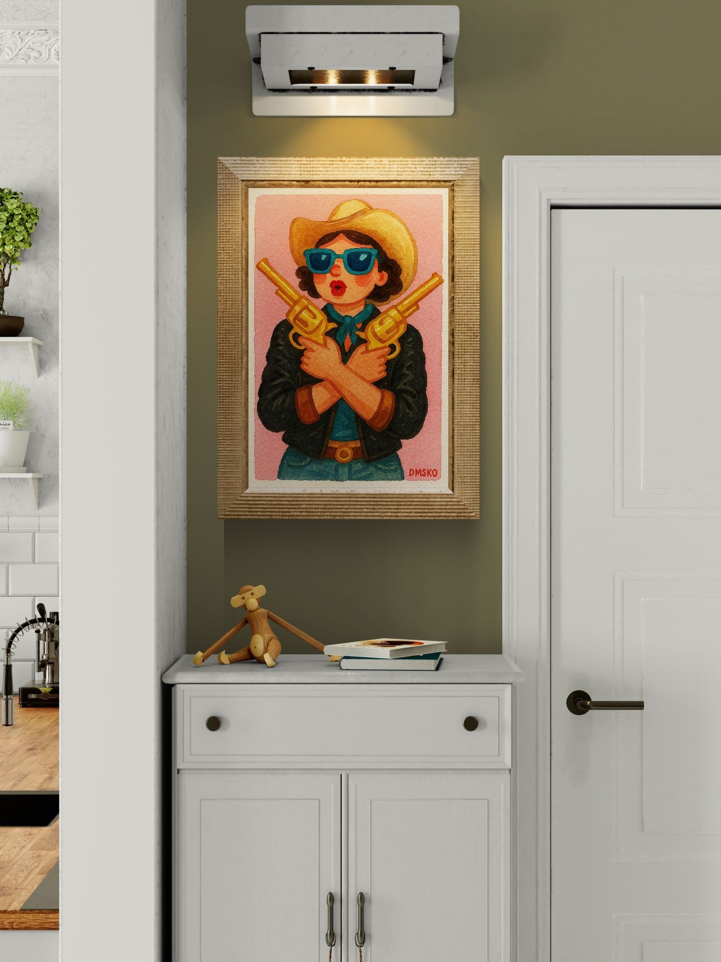 Pop-Art Cowgirl: Vintage Western Matte Poster