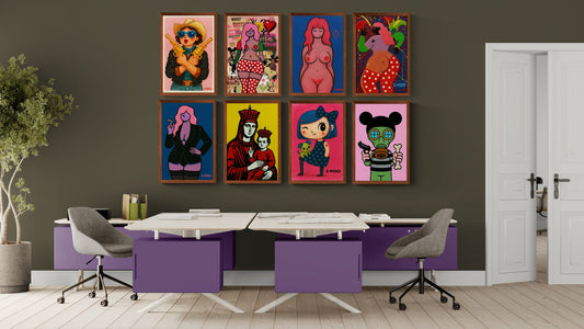 Pop-Art Cowgirl: Vintage Western Matte Poster