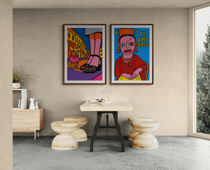Chihuahua Pop-Art Poster on Matte Paper in Lichtenstein Style