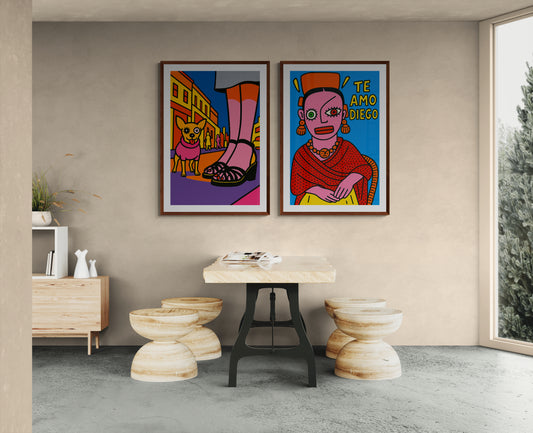 Chihuahua Pop-Art Poster on Matte Paper in Lichtenstein Style