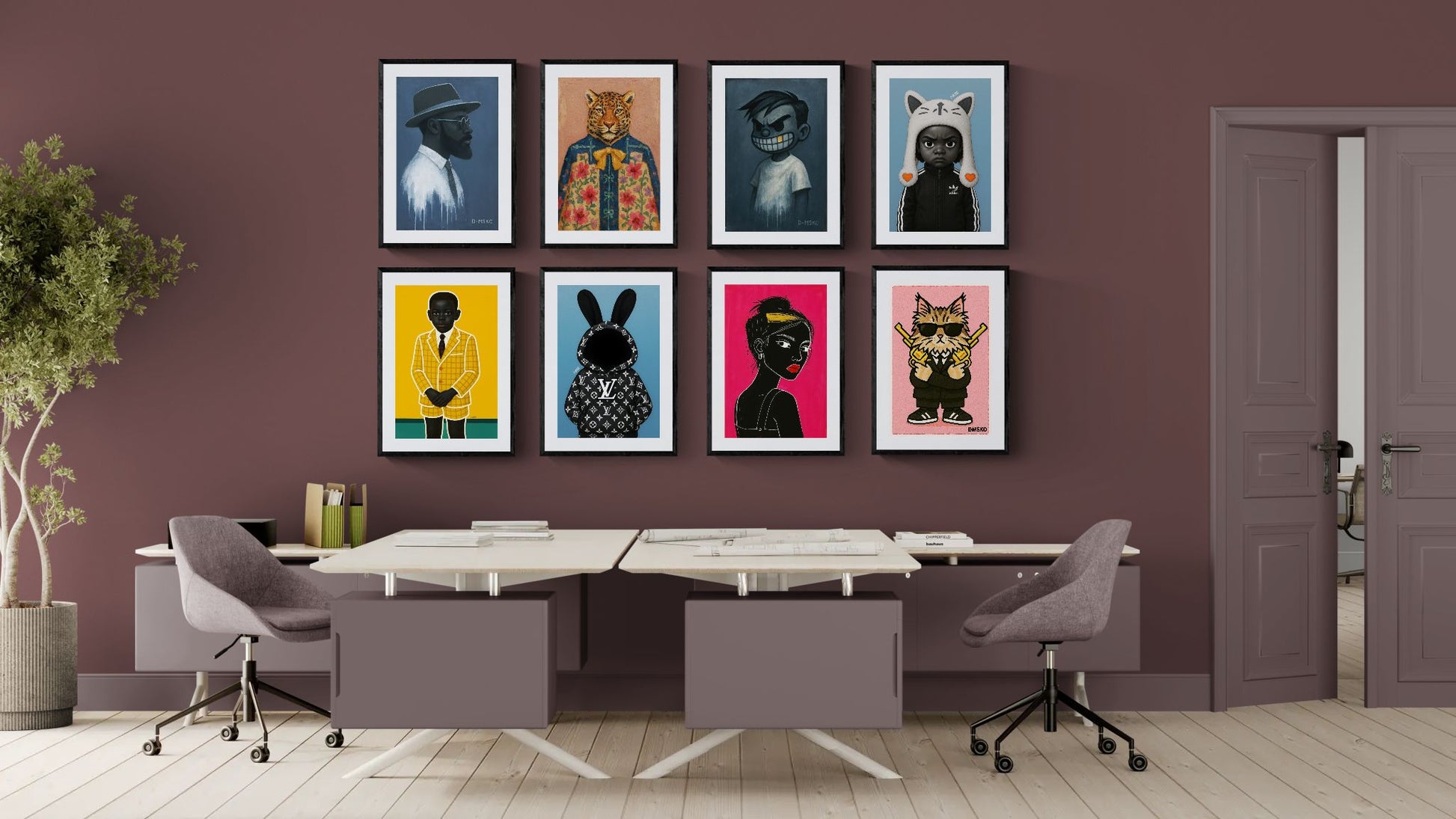 Rebel Cat Pop-Art Matte Poster - Damsko Art