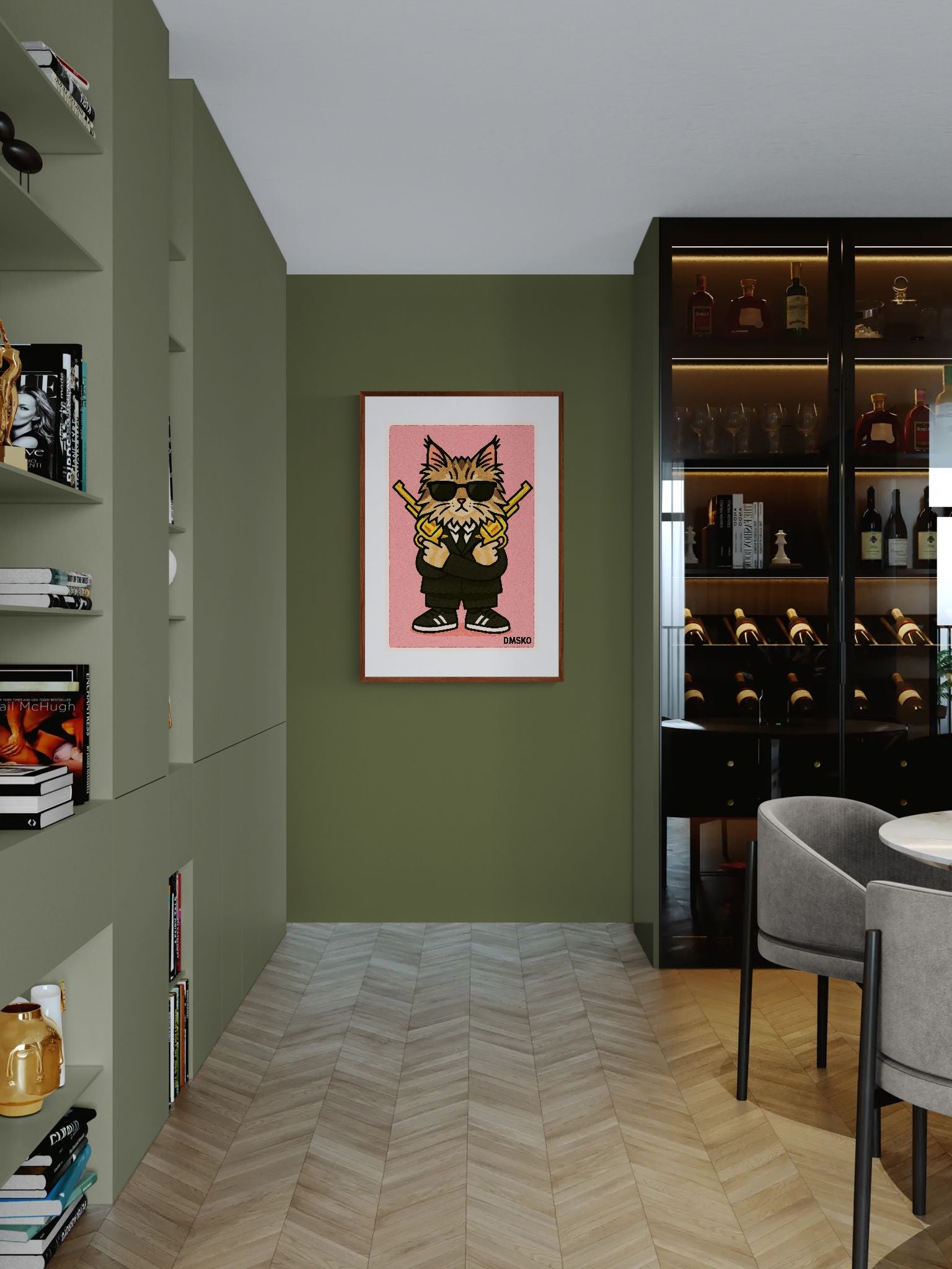 Rebel Cat Pop-Art Matte Poster - Damsko Art